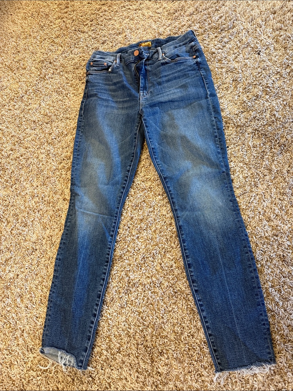 MOTHER Women's Dark Blue Skinny Jeans